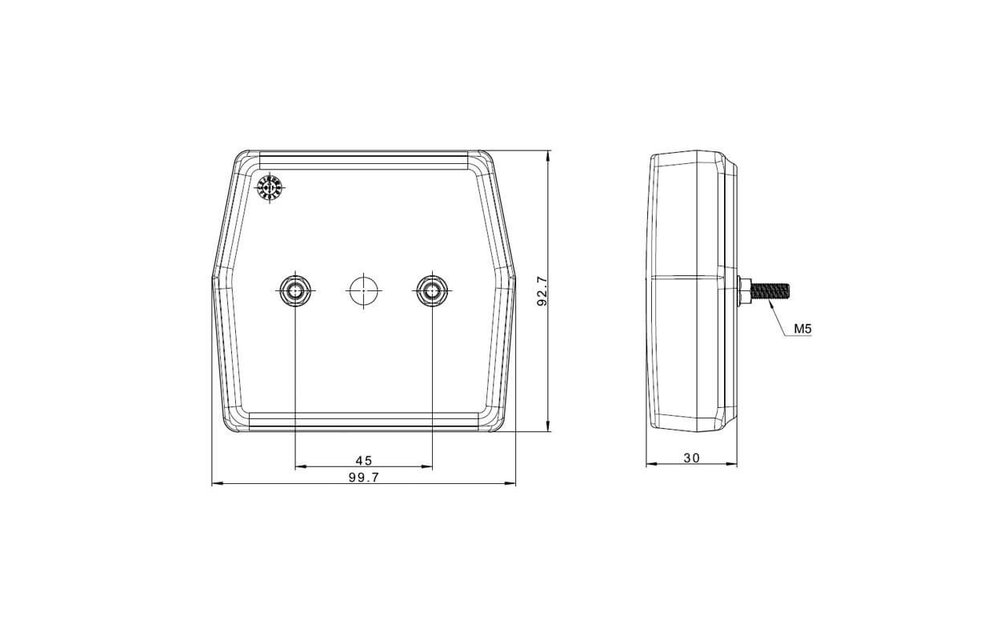Kompaktes LED-Rücklicht 12v 100cm. Kabel