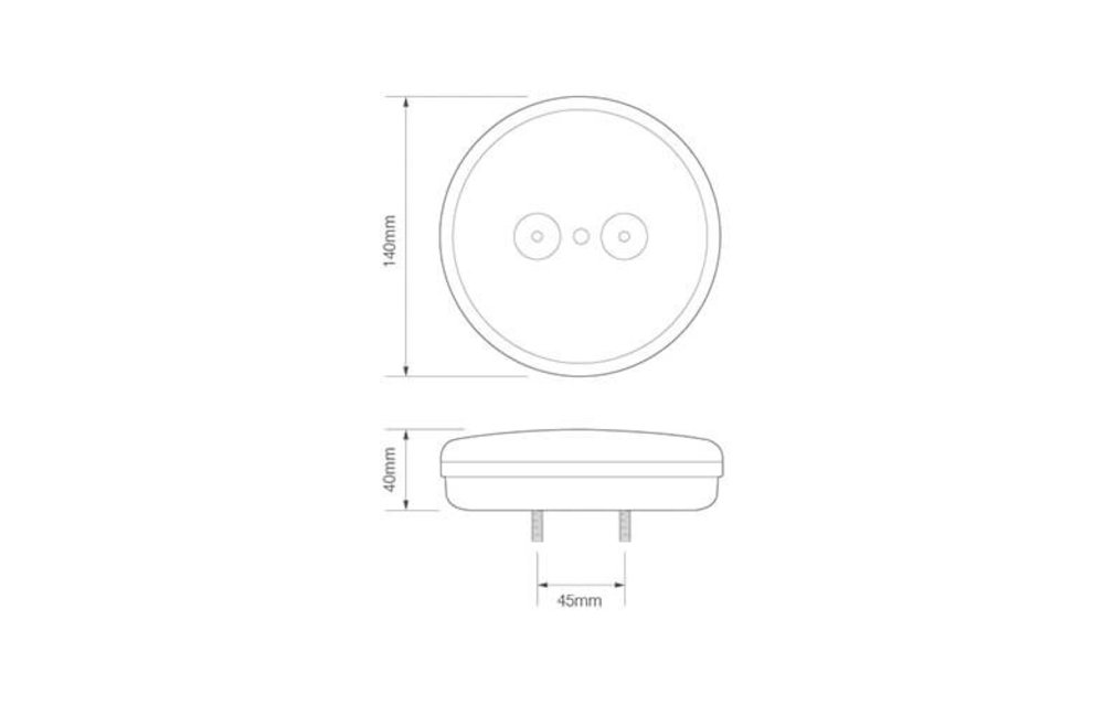 LED-Rückfahrlicht Slimline | 12-24V | 30cm. Kabel