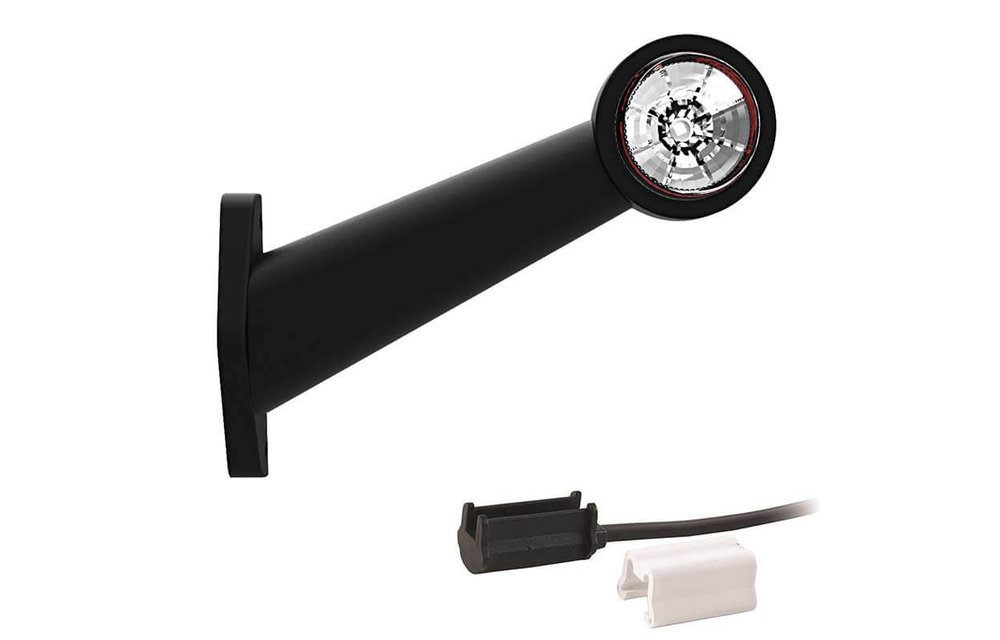 Links | LED Begrenzungsleuchte | schräger Stiel | 12-24V | 1,5mm Stecker
