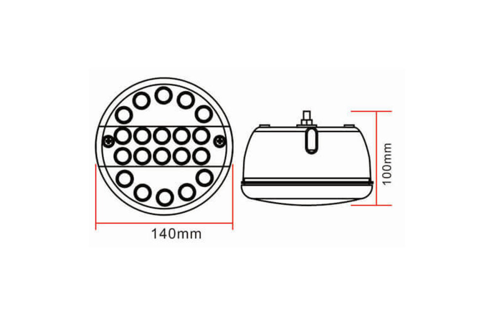 LED-Nebelscheinwerferscheinwerfer | 12-24V | ohne. Kabel