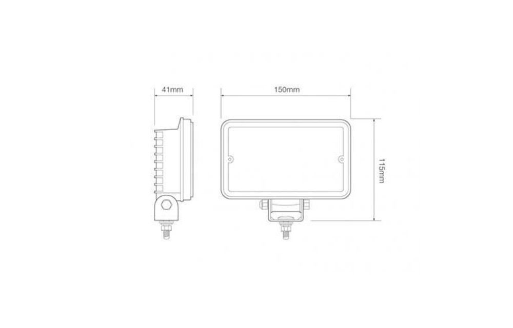 LA LED Arbeitsscheinwerfer | 6 Watt | 720 Lumen | 12-24V | Flood Beam Black
