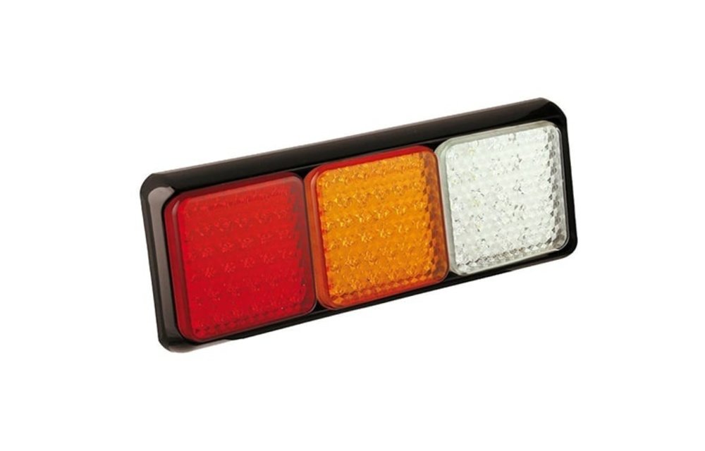 LED-Rücklicht mit schwarzem Rand | 12-24V | 40cm. Kabel