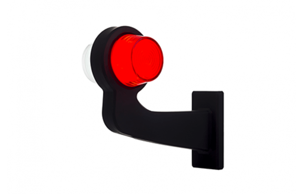 LED-Pendelleuchte links, Winkelstahl und mattierte Linse | 12-24V |