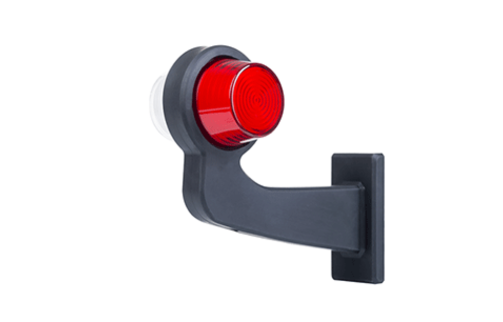 LED-Pendelleuchte links, Winkelstahl und mattierte Linse | 12-24V |
