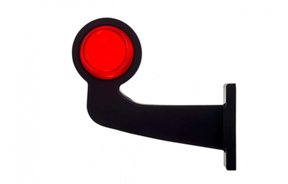 LED-Pendelleuchte links, Winkelstahl und mattierte Linse | 12-24V |