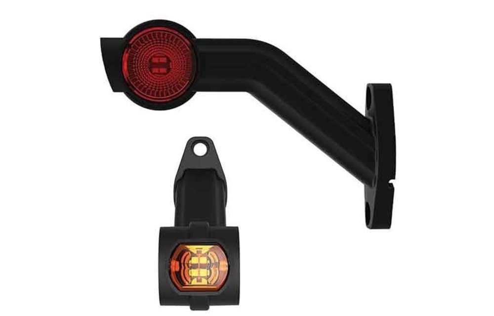 Links | LED Begrenzungsleuchte | schräger Stiel | 12-36V | 1,5mm Stecker