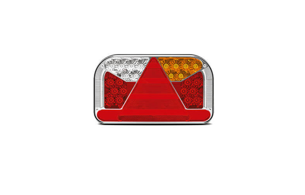 Links | LED-Rücklicht mit Kennzeichenbeleuchtung unter | 12-36V | 5 Pins