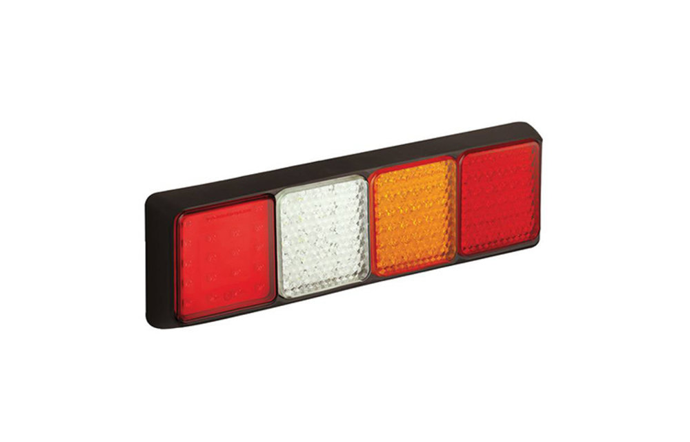 LED-Rücklicht mit schwarzem Rand | 12-24V | 40cm. Kabel