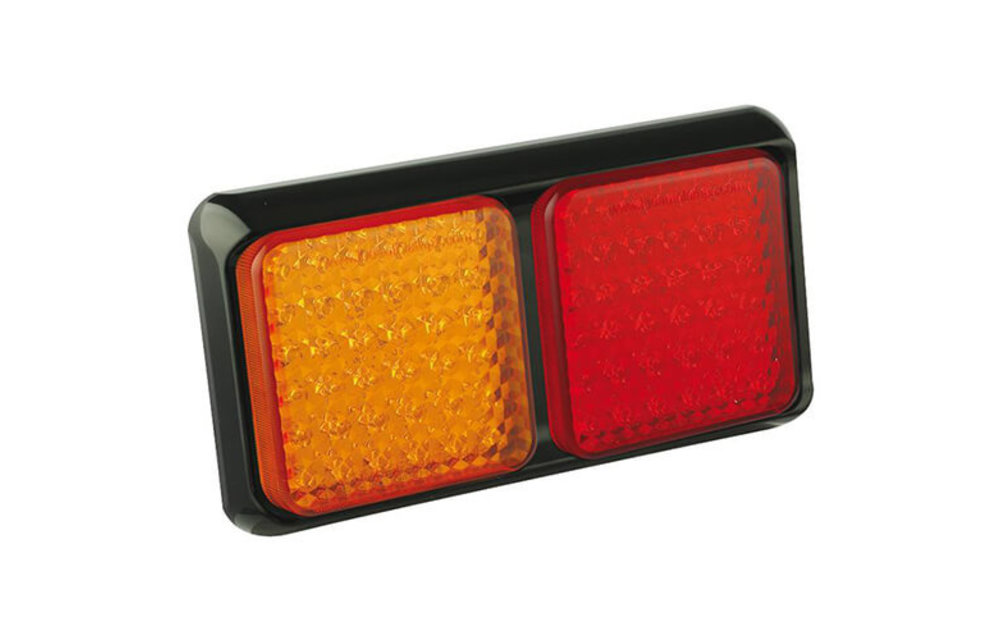 LED-Rücklicht mit schwarzem Rand | 12-24V | 40cm. Kabel