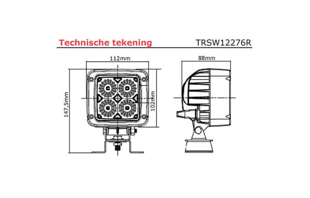 Reverse-LED Leuchte 20 Watt | 1700 Lumen | 9-36V | gebautes AMP