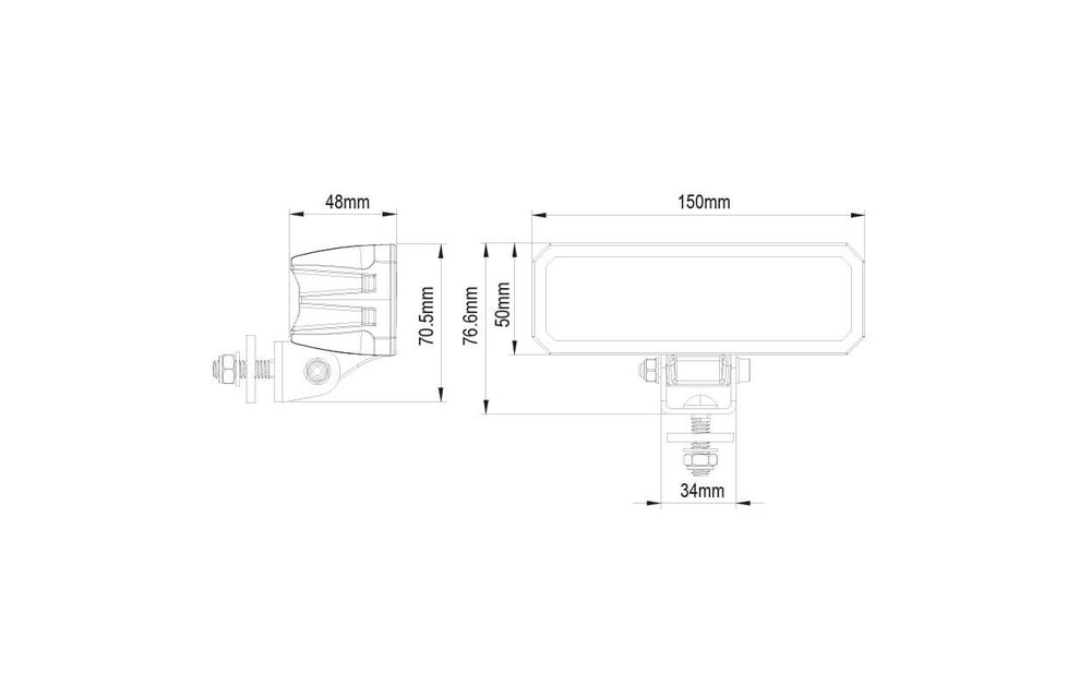 R23 LED Rückfahrscheinwerfer 2600 Lumen | 24 Watt | IP69K | Deutsch