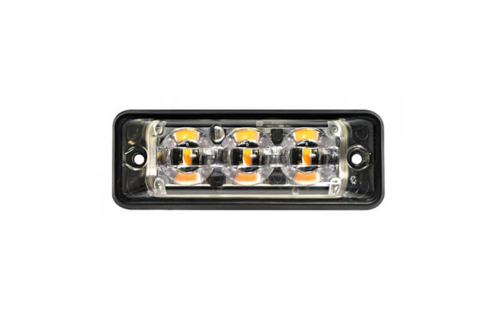 Ultraflaches Slimline 3 LED-Blitz-LEDs gelb, 10-30V