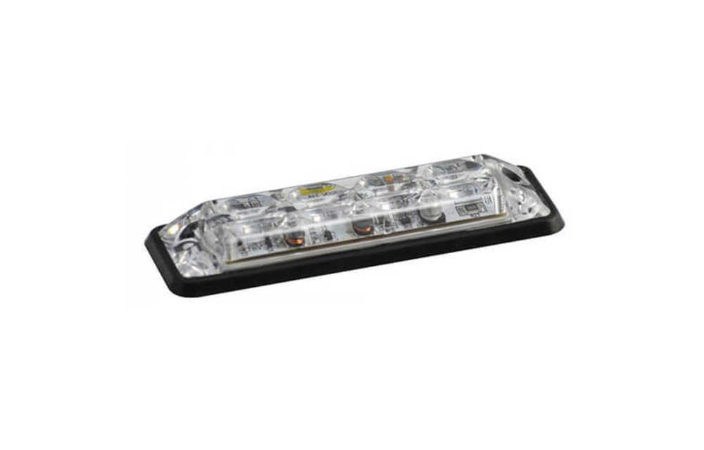 R65 Ultra-flache Slimline LED-Blitz 4 LEDs gelb | 10-30V |