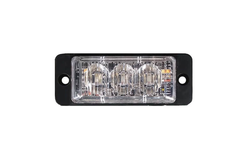 R65 Ultra-flache Slimline LED-Blitz 3 LEDs gelb | 10-30V |