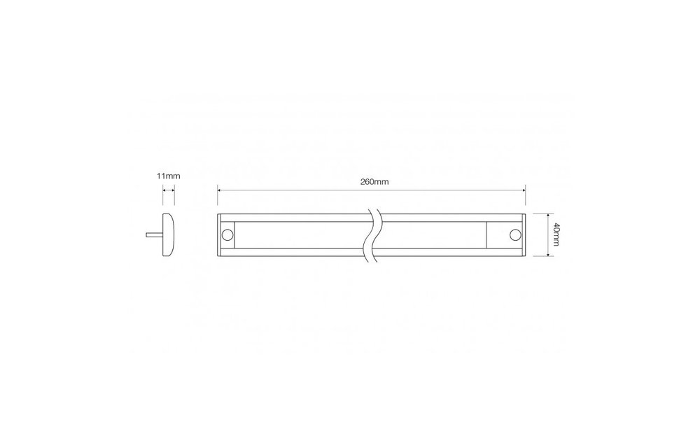 Innenbeleuchtung einschließlich Touch-Silber 26cm LED. 24v kaltweiß