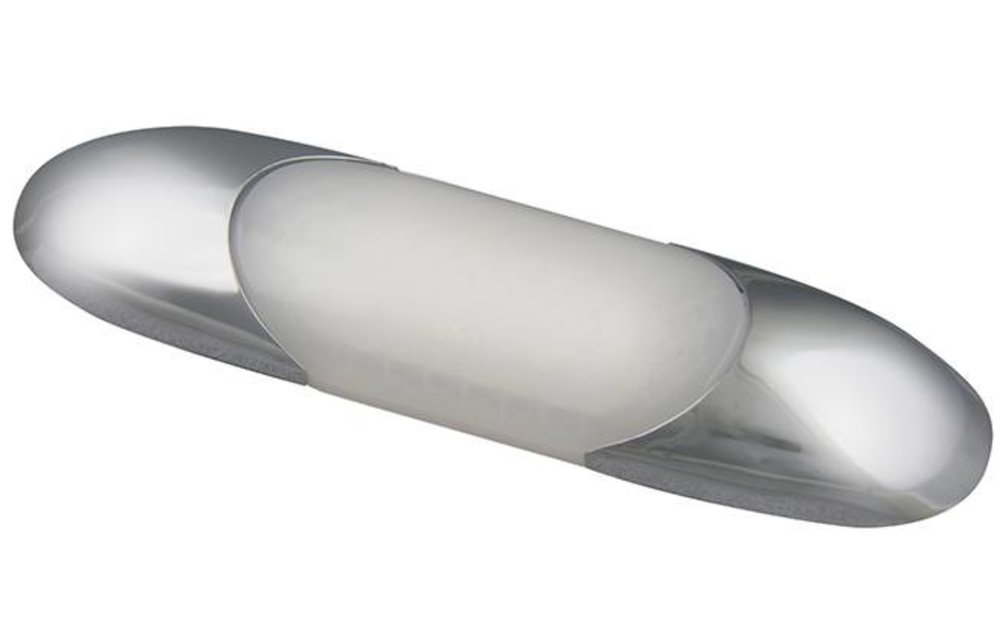 LED Innenraumleuchtebeleuchtung | Plus umschalten. | 10cm. | Chrom | 12v | kaltweiß