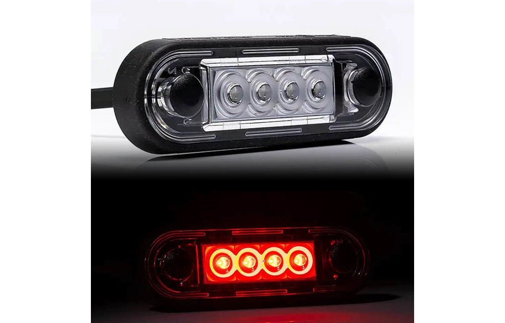 LED Umrissleuchte rot | 12-24V | 50cm. Kabel