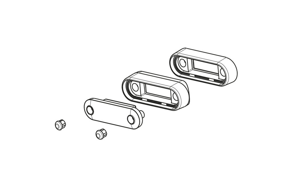 LED Umrissleuchte Einbau rot | 12-24V | 5m. Kabel