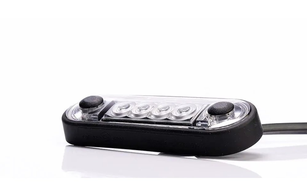 LED Umrissleuchte Einbau rot | 12-24V | 5m. Kabel