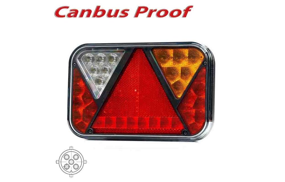 LED-Rücklicht links mit integrierter Canbus-Lösung und Rückfahrlicht 12V 5PIN