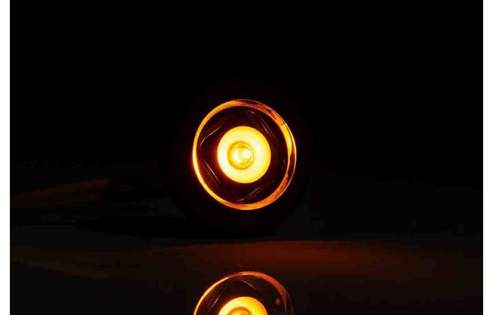 Kompakte LED-Einbauleuchte Umrissleuchte gelb 12/24v