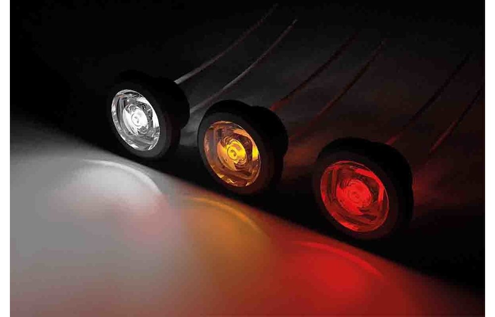 Kompakte LED-Einbauleuchte Umrissleuchte rot 12/24v