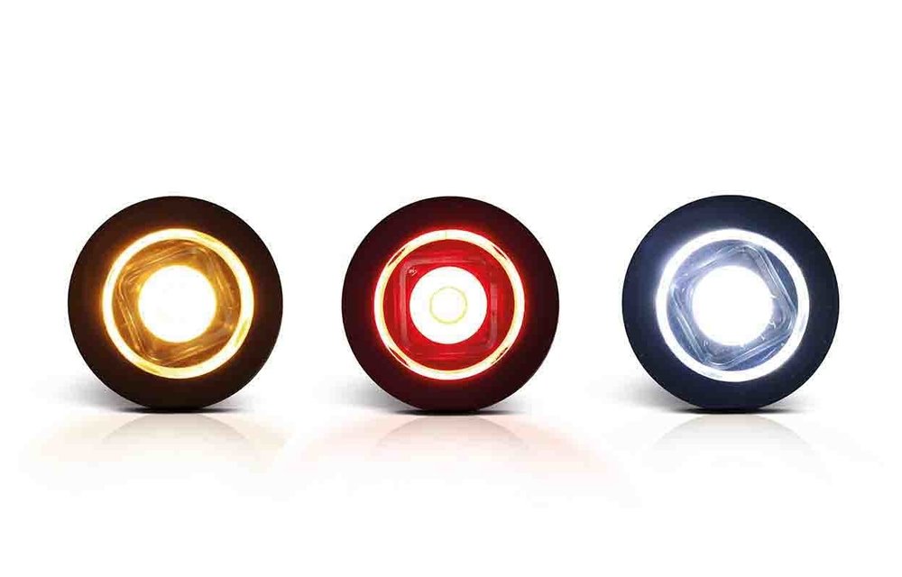 Kompakte LED-Einbauleuchte Umrissleuchte weiß 12/24v