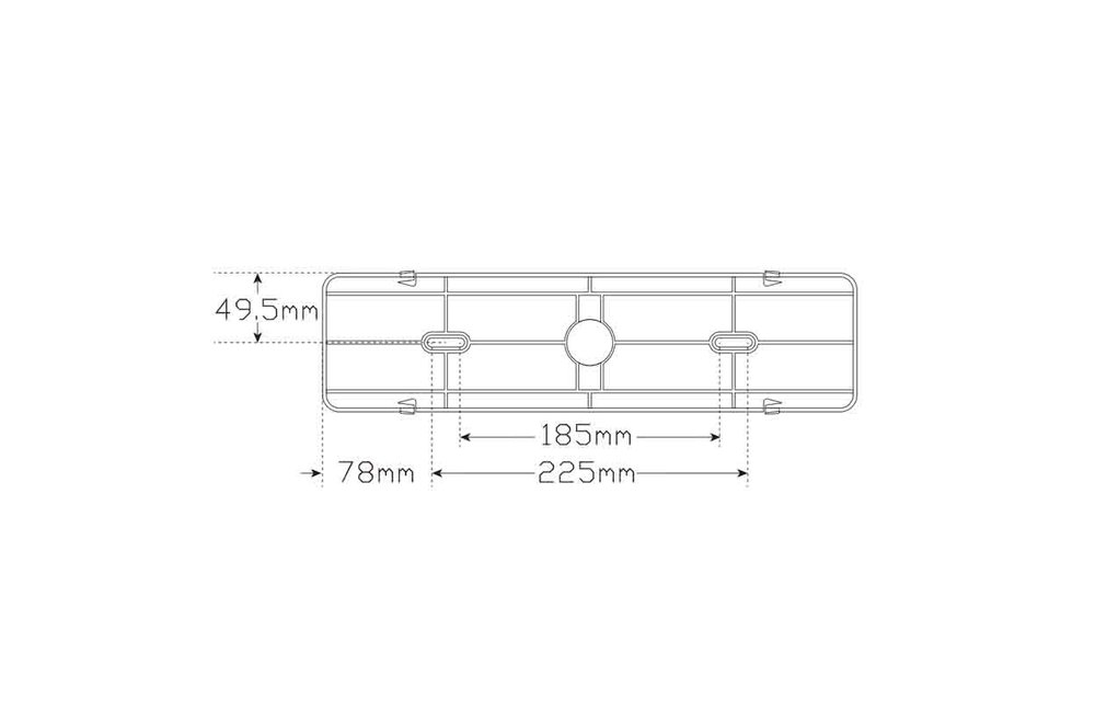LED-Neonrückleuchte links mit dynamischer Blinkleuchte 12/24v