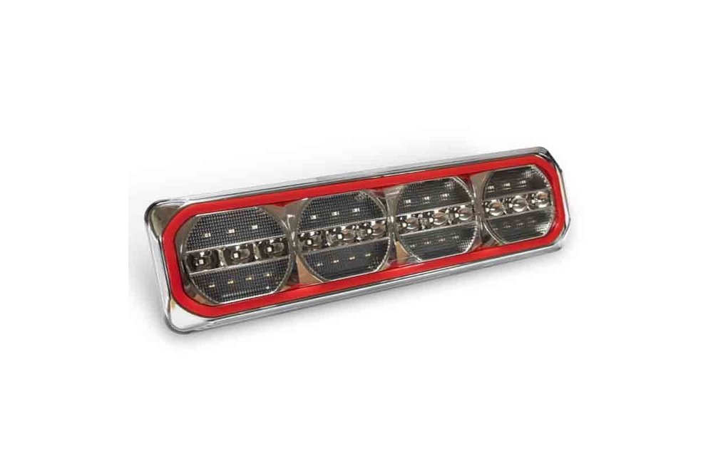 LED-Neonrückleuchte links mit dynamischer Blinkleuchte 12/24v
