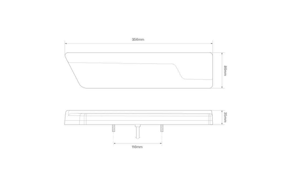 LED-Neon-Chrom-Rücklicht-Doppelpack mit dynamischer Blinkleuchte 12/24v