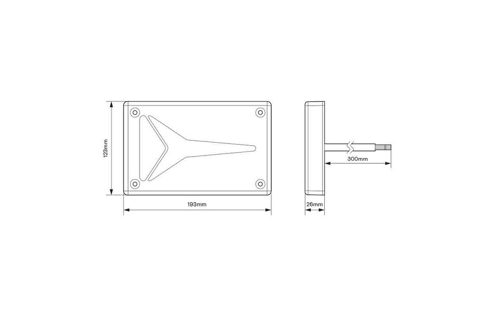 LED-Neon-Rückleuchte links, dynamische Blinklicht12/24v