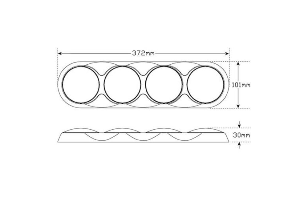 Kombination LED-Leuchte | 12-24V | 30cm. Kabel (clear + schwarz)
