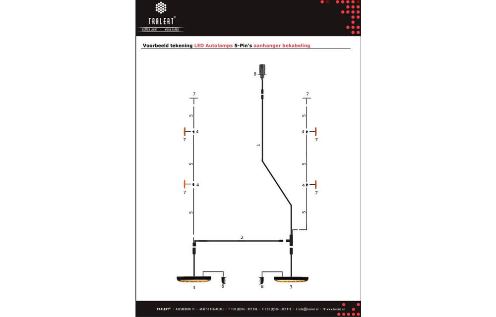 400cm. Hauptkabelverbinder mit 8 Pins