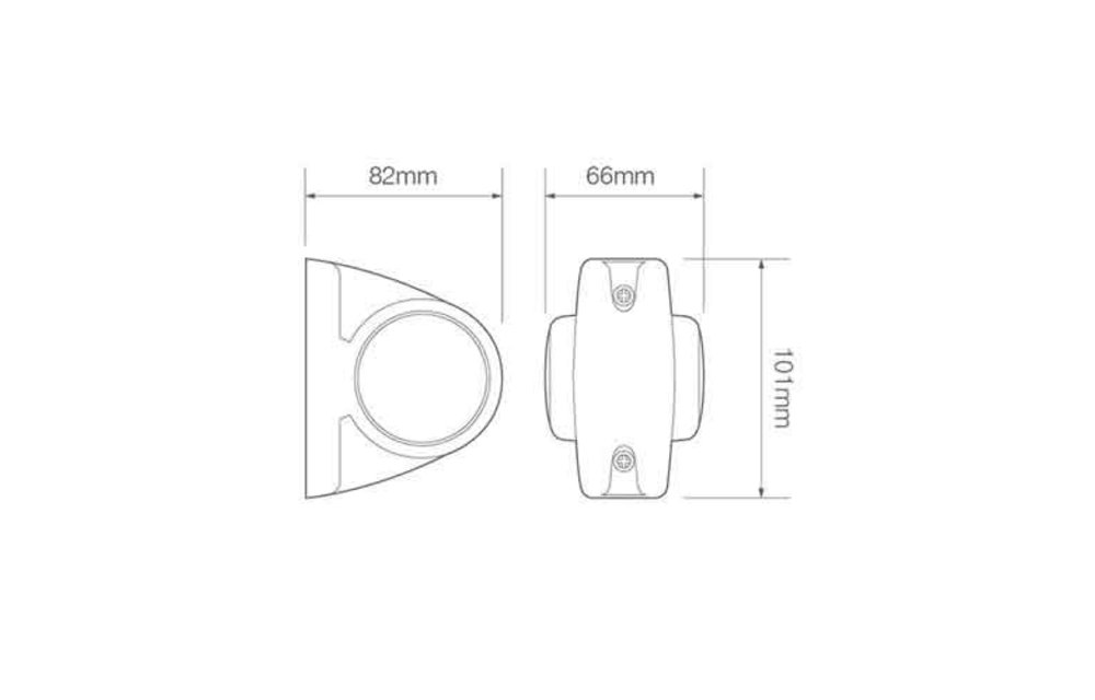 LED Begrenzungsleuchte | 12-24V | 2 Steckerstift des