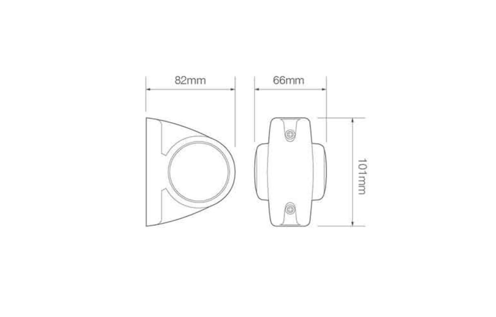 LED Begrenzungsleuchte | 12-24V | 2 Steckerstift des
