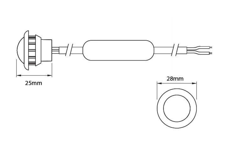 LED Umrissleuchte rot | 12-24V | 2 Steckerstift des