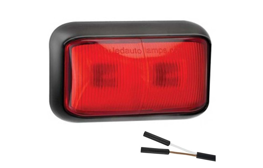 LED Umrissleuchte rot | 12-24V | 2 Steckerstift des