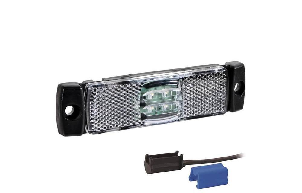 LED Umrissleuchte weiß | 12-24V | 0,75mm Stecker