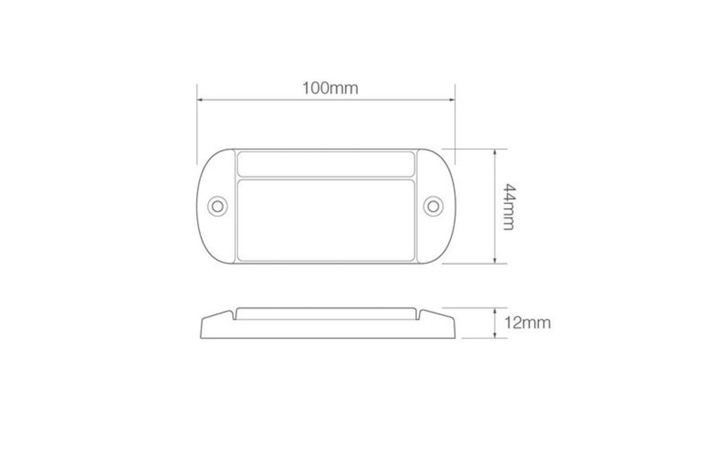 LED Umrissleuchte rot | 12-24V | 40cm. Kabel
