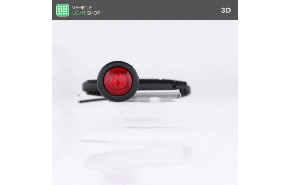 LED Umrissleuchte rot | 12-24V | 20 cm. Kabel