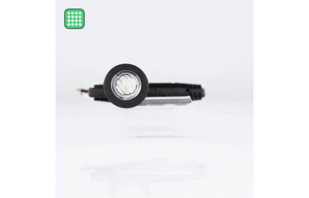 LED Umrissleuchte weiß | 12-24V | 20 cm. Kabel