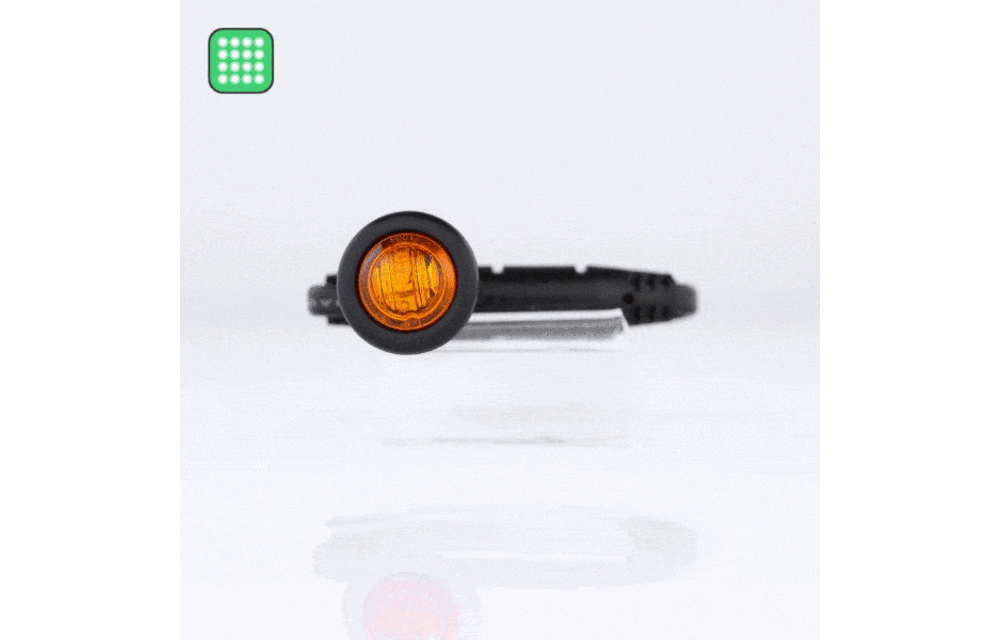 LED Umrissleuchte gelb | 12-24V | 20 cm. Kabel