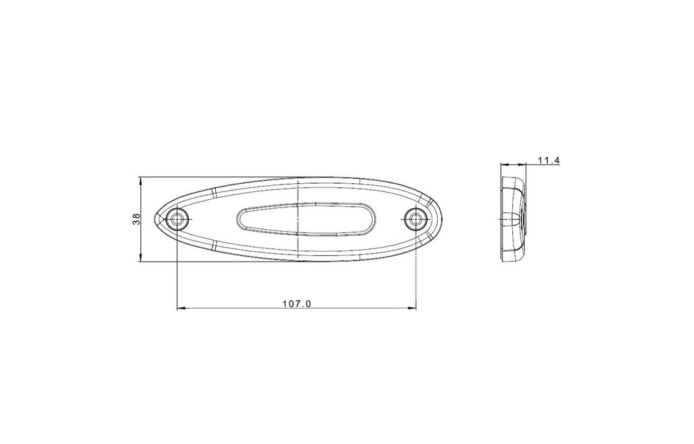LED Umrissleuchte gelb | 12-36V | 0,75mm Stecker
