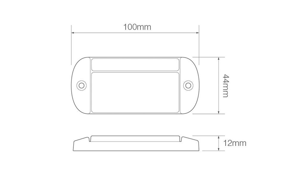 LED Umrissleuchte weiß | 12-24V | 50cm. Kabel