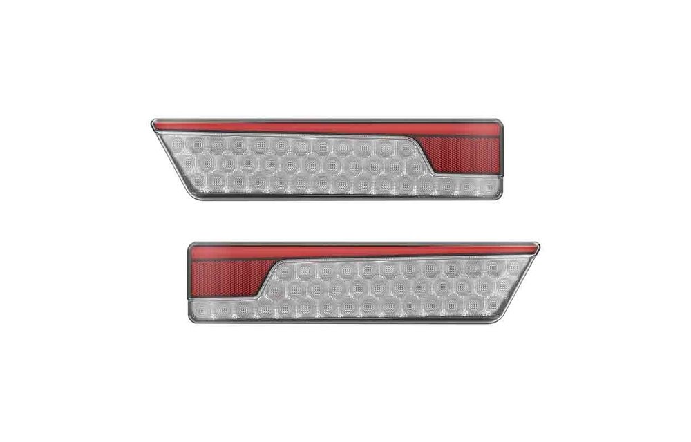 LED-Neon-Chrom-Rücklicht-Doppelpack mit dynamischer Blinkleuchte 12/24v