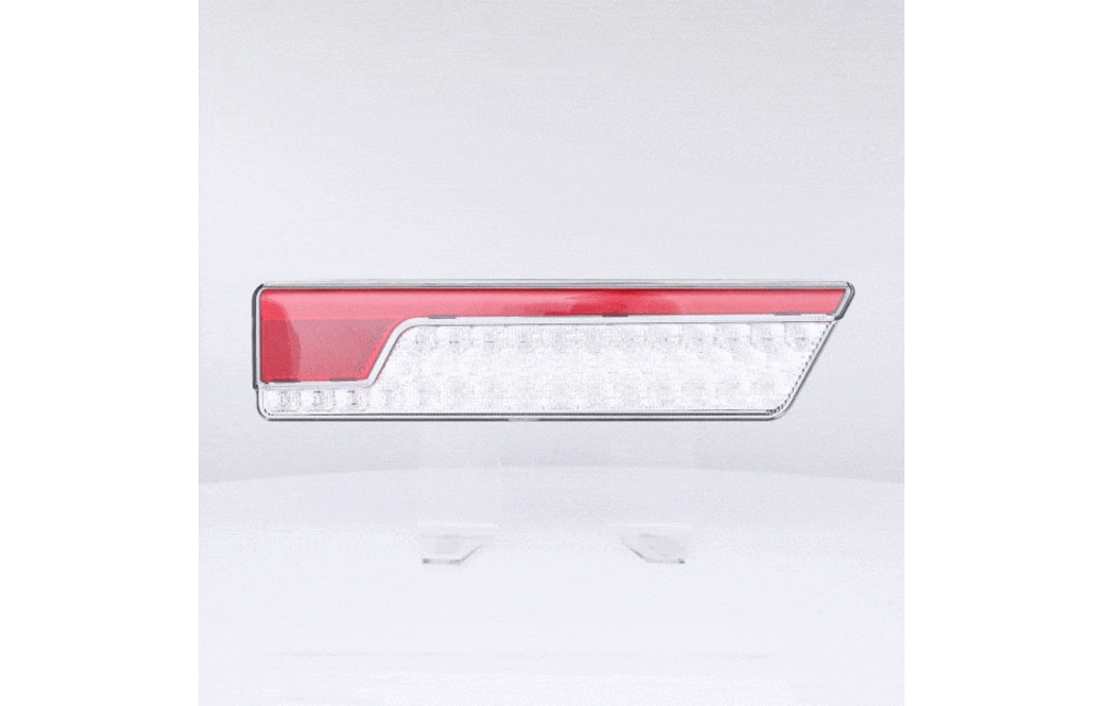 LED-Neon-Chrom-Rücklicht-Doppelpack mit dynamischer Blinkleuchte 12/24v