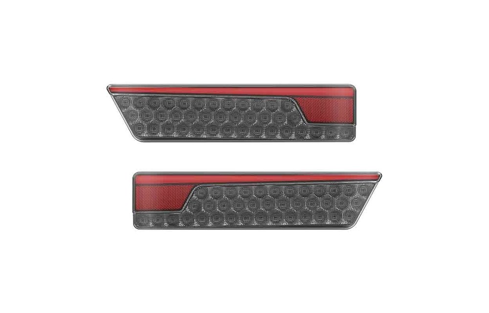 LED Neon Black Rücklicht Doppelpack mit dynamischer Blinkleuchte 12/24v