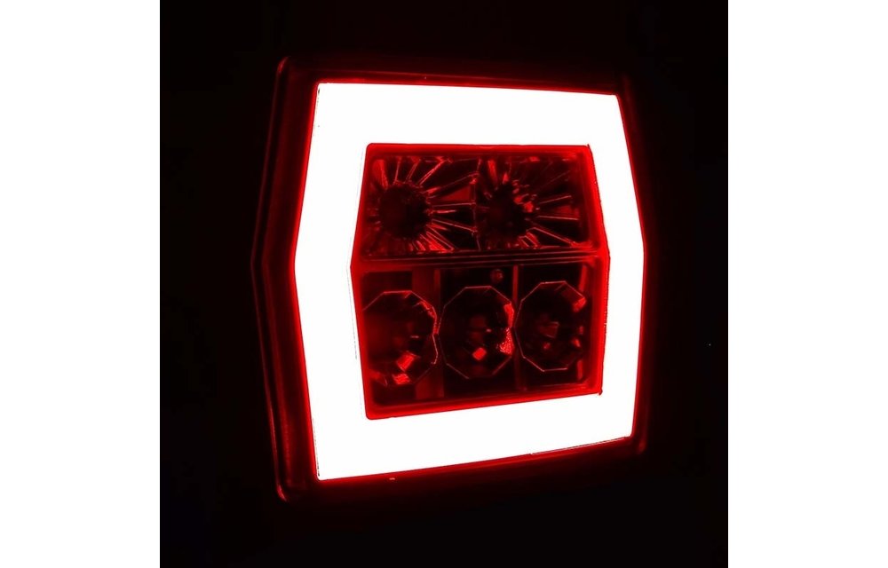 Kompaktes LED-Rücklicht ohne Kennzeichenbeleuchtung | 12-36V | 100cm. Kabel