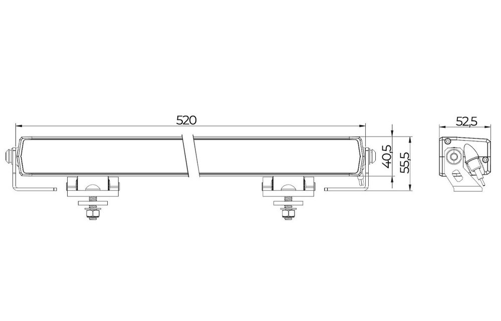 LED Lightbar gelb/weißes Tagfahrlicht. 9.600lm / 9-36v / IP69K