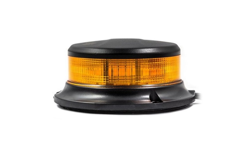 LED R65 Rundumleuchte bernsteinfarben mit klarer Linse 12/24v Magnet -  Vehiclelightshop